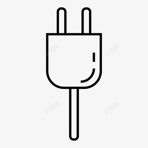 插头充电供电图标svg_新图网 https://ixintu.com 供电 便利设施 充电 插头 电源