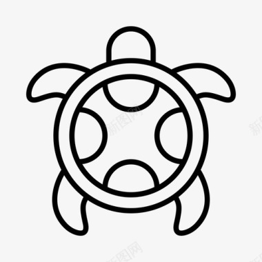 海龟水族馆水生图标图标