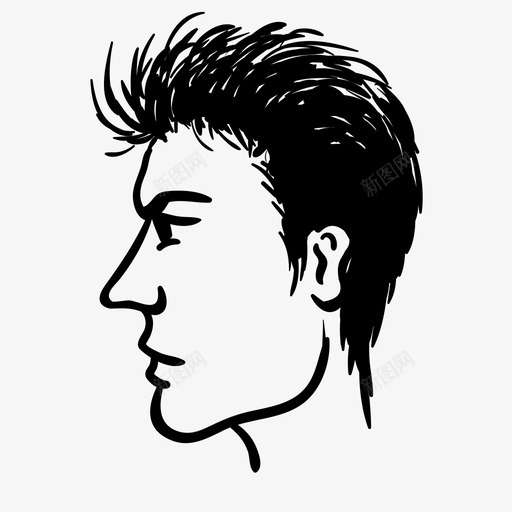 男人脸手绘男人脸图标svg_新图网 https://ixintu.com 手绘男人脸 男人脸