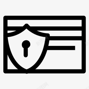 信用卡锁安全防护图标图标