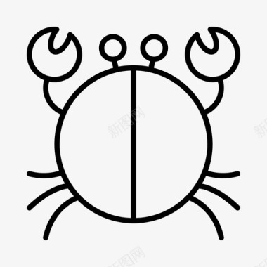 螃蟹动物水族馆图标图标