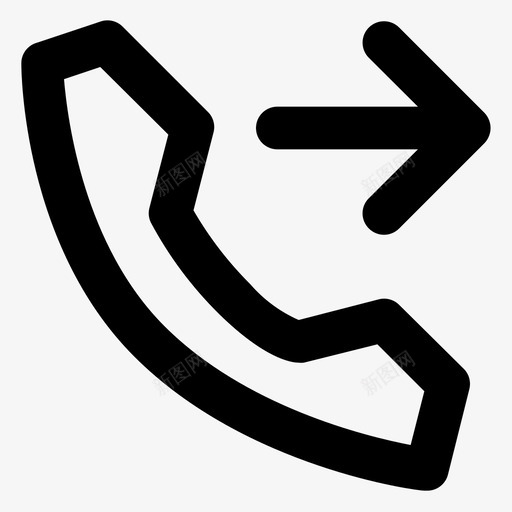电话拨出箭头通话图标svg_新图网 https://ixintu.com pearui电话2px 电话拨出 箭头 联系人 通讯 通话