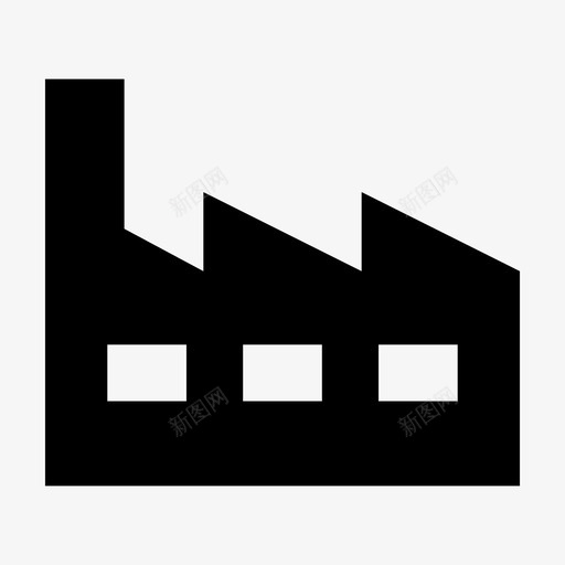 工厂厂房工业工厂图标svg_新图网 https://ixintu.com 制造业 厂房 工业工厂 工厂