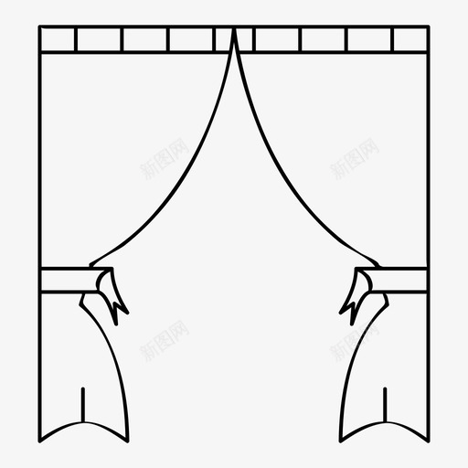 窗帘奖项电影院图标svg_新图网 https://ixintu.com 制片人 奖项 电影 电影院 窗帘