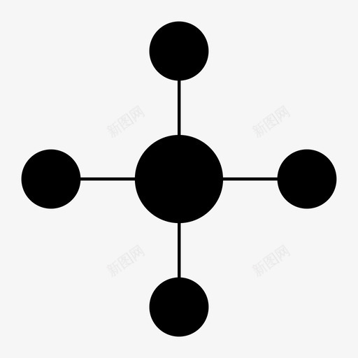 分子连接图标svg_新图网 https://ixintu.com 分子 分子结构 图标 结构 连接