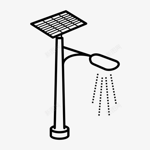 太阳能灯创新智慧城市图标svg_新图网 https://ixintu.com 创新 可持续能源 太阳能灯 智慧城市