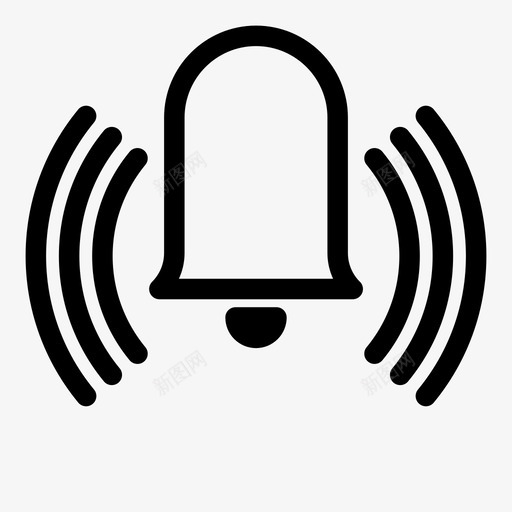 铃声警报声音图标svg_新图网 https://ixintu.com 唤醒 声音 物体 警告 警报 铃声
