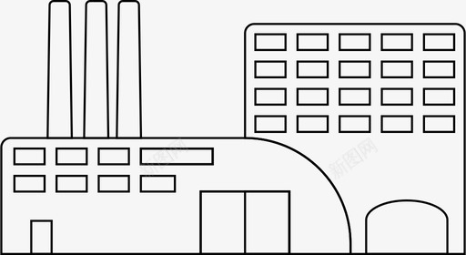 工厂经济工业图标图标