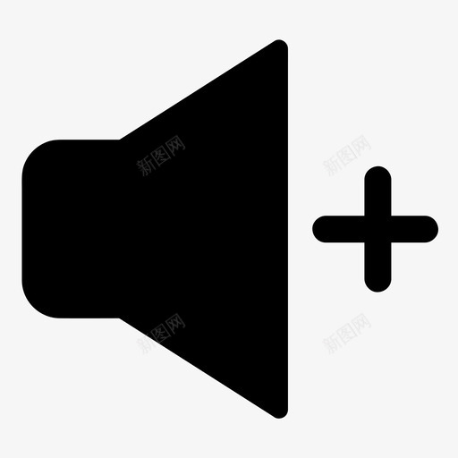 音量增加音频声音图标svg_新图网 https://ixintu.com 向上 基本图标所有尺寸 声音 扬声器 音量增加 音频