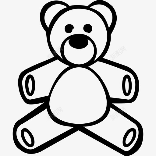 泰迪熊动物婴儿图标svg_新图网 https://ixintu.com 动物 婴儿 手绘v2 泰迪熊 玩具
