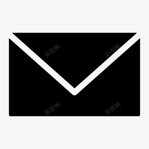 电子邮件信封界面图标svg_新图网 https://ixintu.com 信封 电子邮件 界面