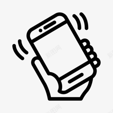 在智能手机上摇动你的手机手势手图标图标