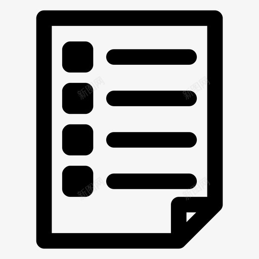 列表项目符号列表文档图标svg_新图网 https://ixintu.com 列表 文件 文档 纸张 项目符号列表