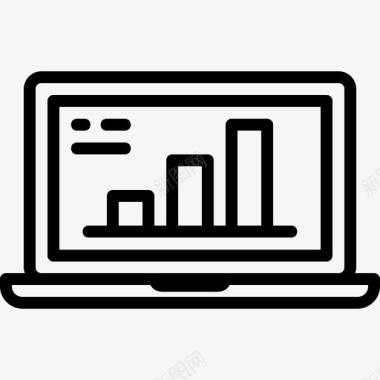 分析条形图笔记本电脑图标图标