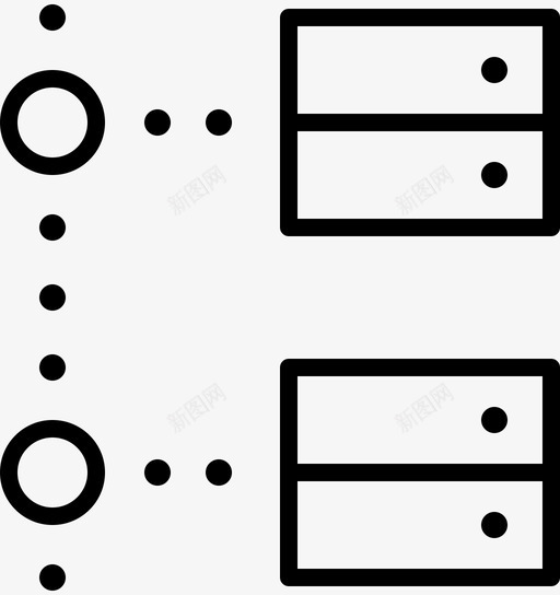 服务器中心数据图标svg_新图网 https://ixintu.com 中心 数据 断开连接 服务器 树 联机数据精简 脱机