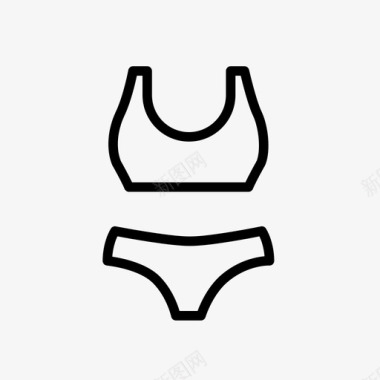 泳衣胸罩夏季图标图标