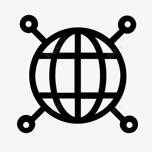 世界地球互联网图标svg_新图网 https://ixintu.com 世界 世界图标 互联网 地球