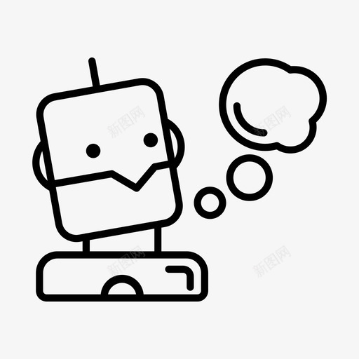 思考ai机器人人工智能心智模型图标svg_新图网 https://ixintu.com ai机器人 人工智能 心智模型 思考ai机器人