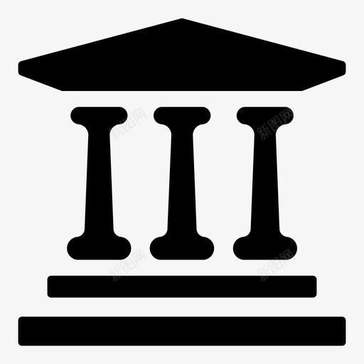 银行建筑房地产图标svg_新图网 https://ixintu.com 办公楼 建筑 房地产 投资 银行