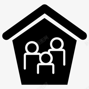 幸福家庭家庭团体家庭成员图标图标