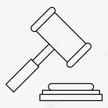 锤子法庭法律图标图标