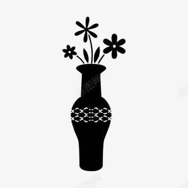花瓶装饰品花图标图标