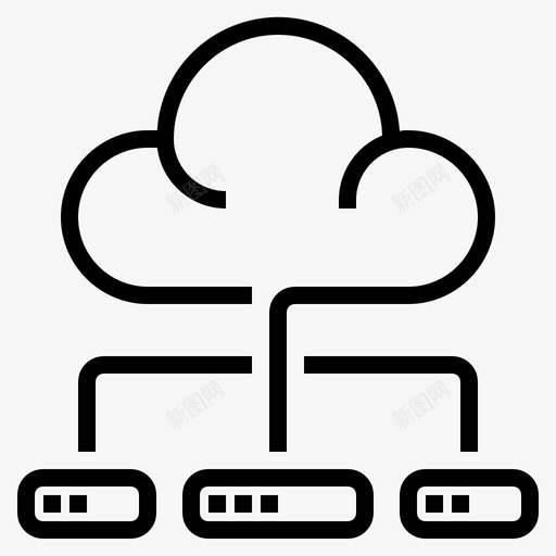 软件和网络云数据库图标svg_新图网 https://ixintu.com 云 数字营销图标 数据库 服务器 软件和网络