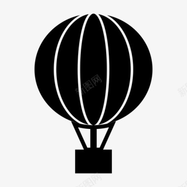 热气球飞行度假图标图标