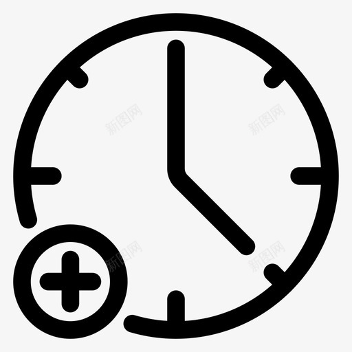 添加闹钟新建时间规划图标svg_新图网 https://ixintu.com 新建 时间规划 添加闹钟