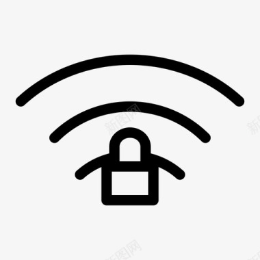 wifi锁定互联网it服务图标图标