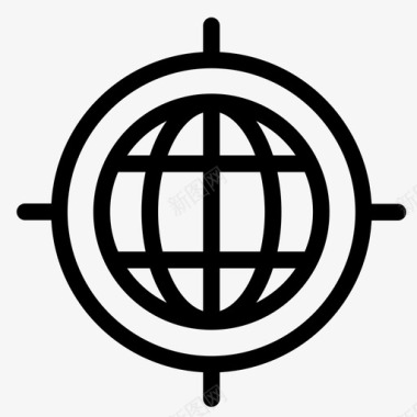 世界地球目标图标图标