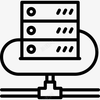 云服务器数据营销图标图标