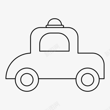 汽车警察交通工具图标图标