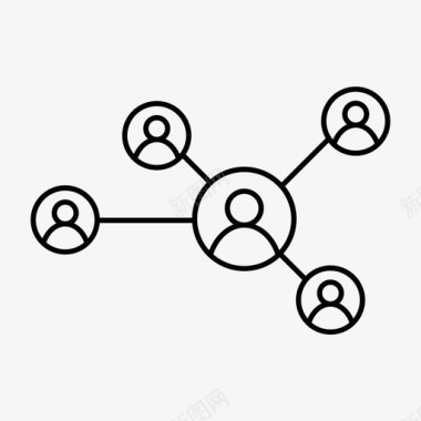 社会关系人联系图标图标