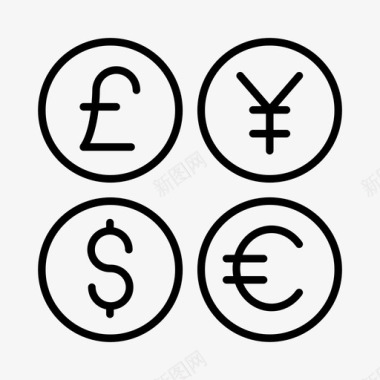 外币汇率金融图标图标