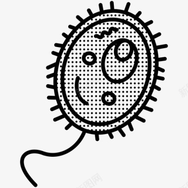 细菌细胞病毒图标图标