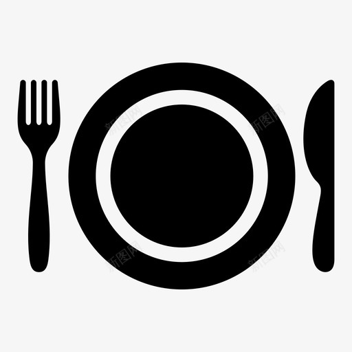 餐盘晚餐餐饮图标svg_新图网 https://ixintu.com 刀叉 厨房用具1 晚餐 餐厅 餐盘 餐饮