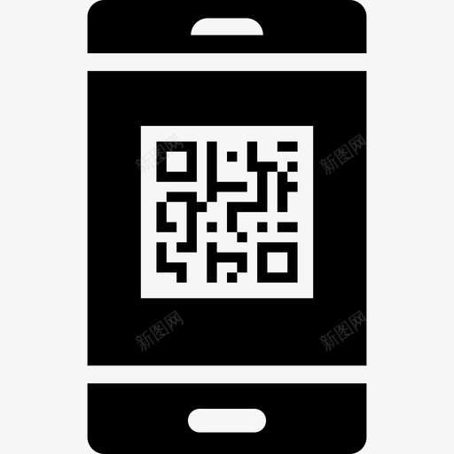 二维码手机扫描图标svg_新图网 https://ixintu.com 二维码 手机 扫描 智能手机 智能手机字形
