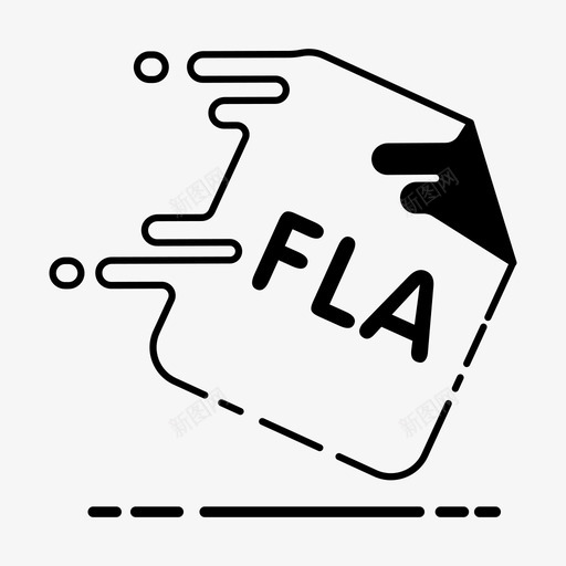 fla文件扩展名flaformat图标svg_新图网 https://ixintu.com fla fla文件扩展名 format 文件格式速度扩展名