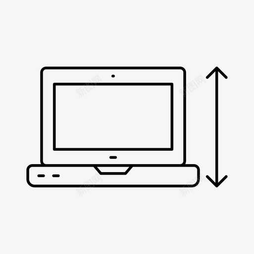 屏幕高度尺寸显示器图标svg_新图网 https://ixintu.com 尺寸 屏幕高度 显示器 笔记本电脑 笔记本电脑薄