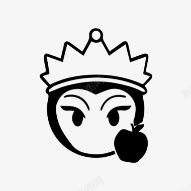 邪恶女王苹果迪斯尼图标图标