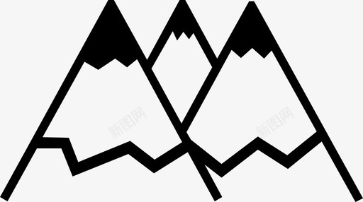 登山探险徒步旅行图标图标