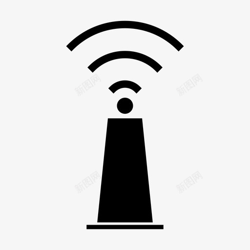 网络信号连接热点图标svg_新图网 https://ixintu.com wifi 热点 网络信号 计算机硬件标志符号 连接