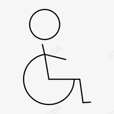 可拆卸无障碍轮椅图标图标