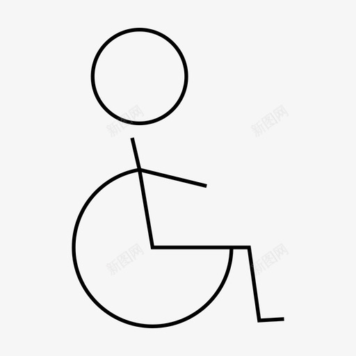 可拆卸无障碍轮椅图标svg_新图网 https://ixintu.com 交通工具 可拆卸 无障碍 轮椅