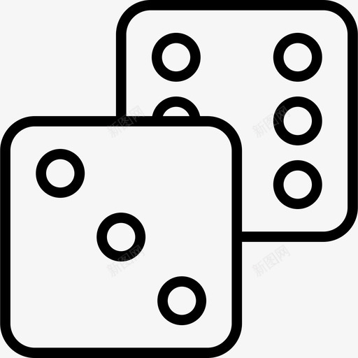 两个骰子赌博图标svg_新图网 https://ixintu.com 两个骰子 赌博