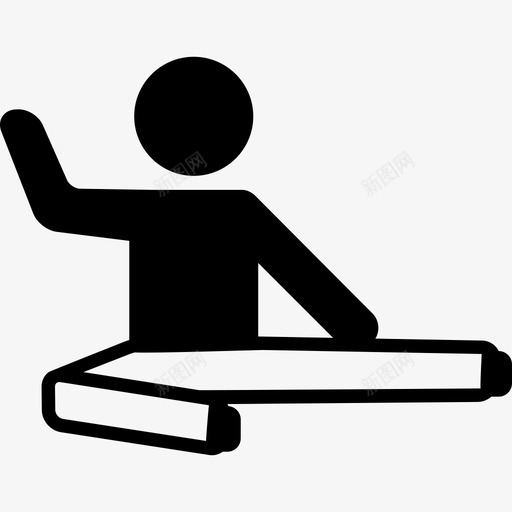 坐着伸展左腿运动瑜伽图标svg_新图网 https://ixintu.com 坐着伸展左腿 瑜伽 运动
