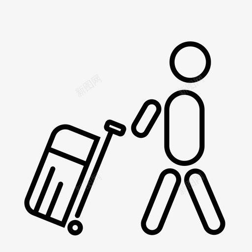行李箱子手提箱图标svg_新图网 https://ixintu.com 手提箱 机场 箱子 行李