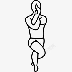 四肢伸展男人伸展四肢运动瑜伽和普拉提图标高清图片
