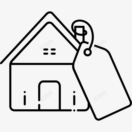 房地产价格积累住房图标svg_新图网 https://ixintu.com 住房 房地产价格 抵押价格 积累 财产